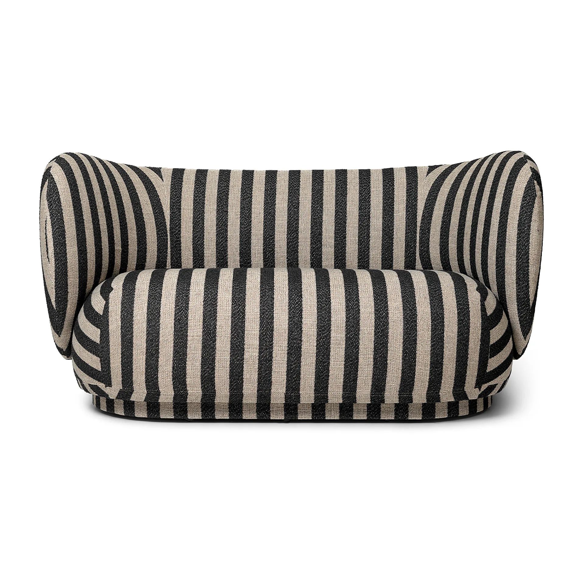 Divano a 2 posti Rico, Louisiana sand black Ferm Living