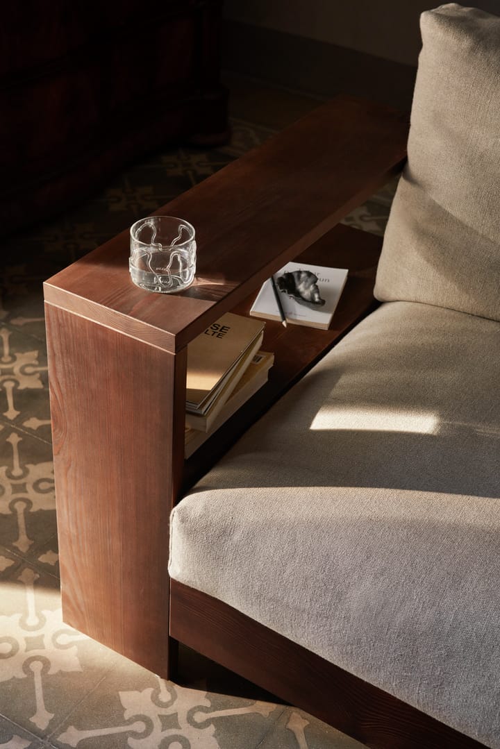 Divano Edre in lino classico, Dark Stained-Natural Ferm Living