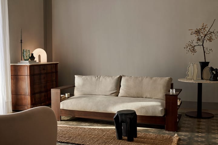 Divano Edre in lino classico, Dark Stained-Natural Ferm Living