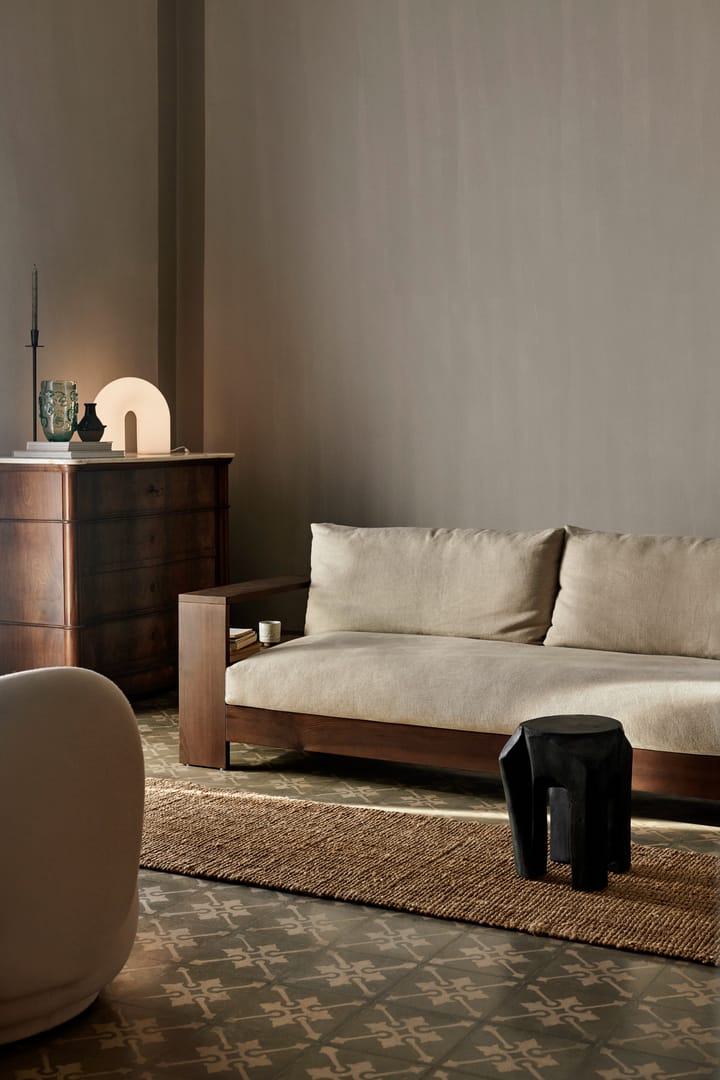 Divano Edre in lino classico, Dark Stained-Natural Ferm Living