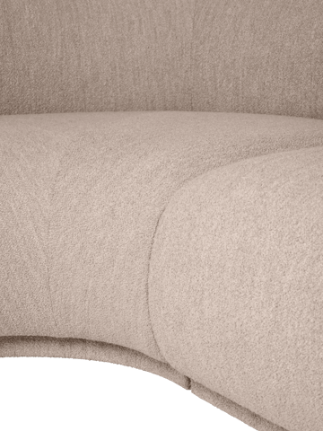 Divano modulare Rico armrest L Soft Bouclé - Natural - Ferm Living
