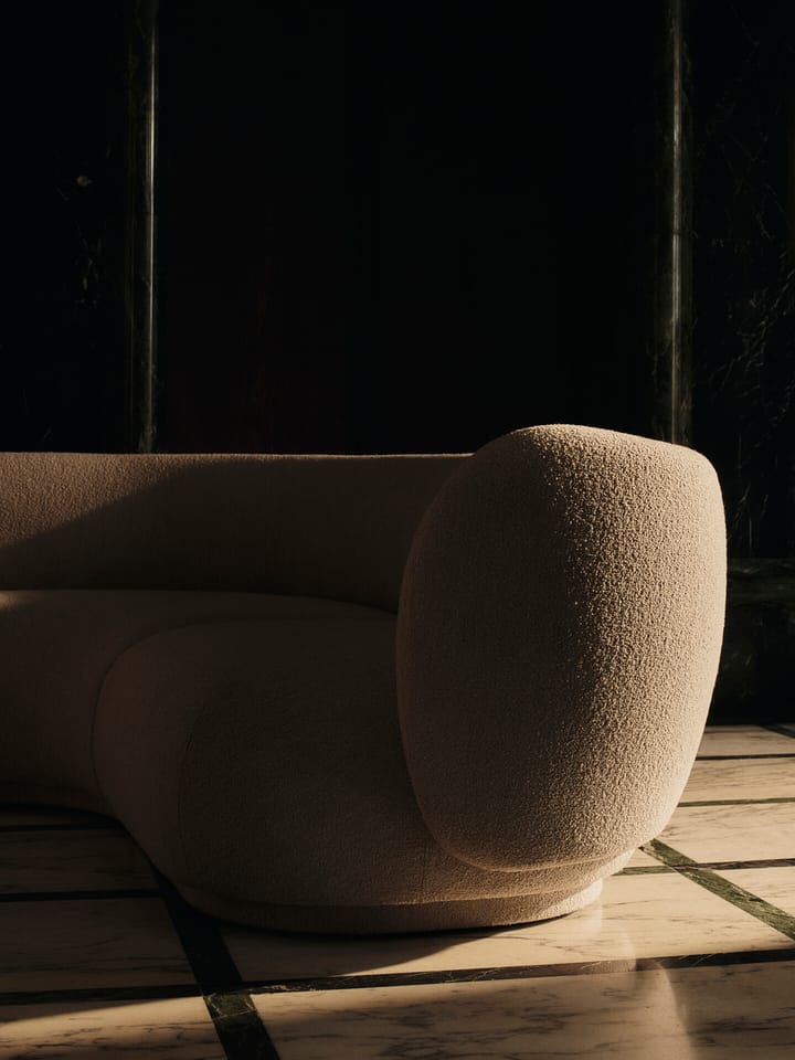 Divano modulare Rico armrest R Soft Bouclé, Natural Ferm Living