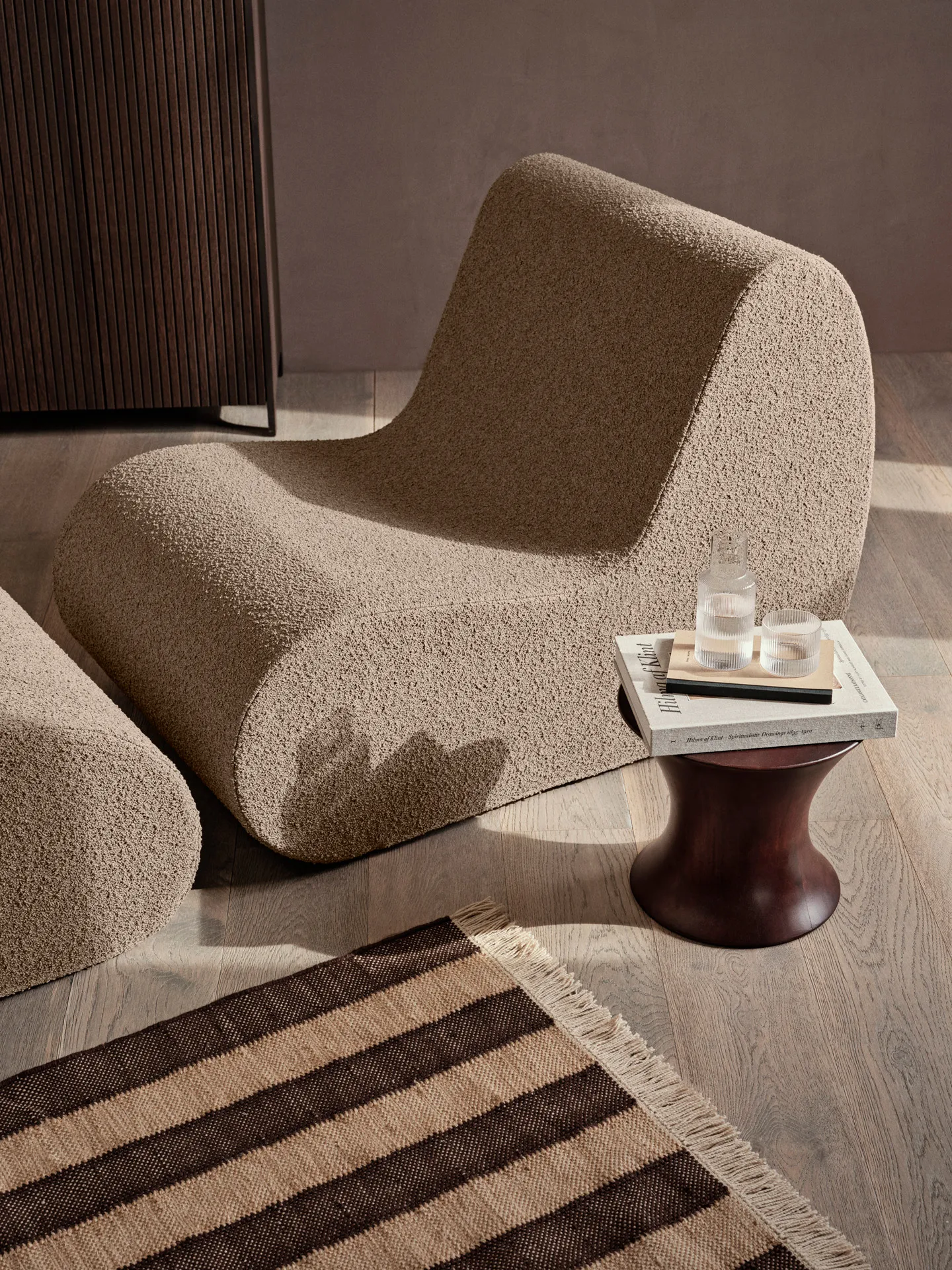 Divano modulare Rouli center module pure bouclé, Sand Ferm Living