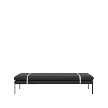 Divano Turn - Tessuto fiord by kvadrat dark grey, supporto nero - Ferm Living
