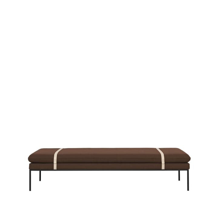 Divano Turn - Tessuto fiord by kvadrat rust, supporto nero - Ferm LIVING