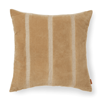 Federa Senti Stripe 50x50 cm - Dark sand-linen - Ferm Living