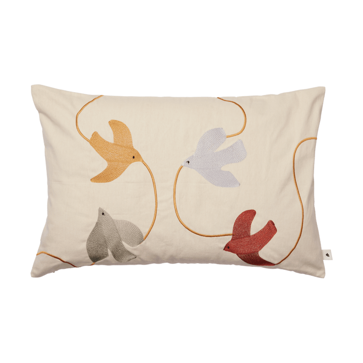Federa Swif bird embroided 40x60 cm - Multi - Ferm Living