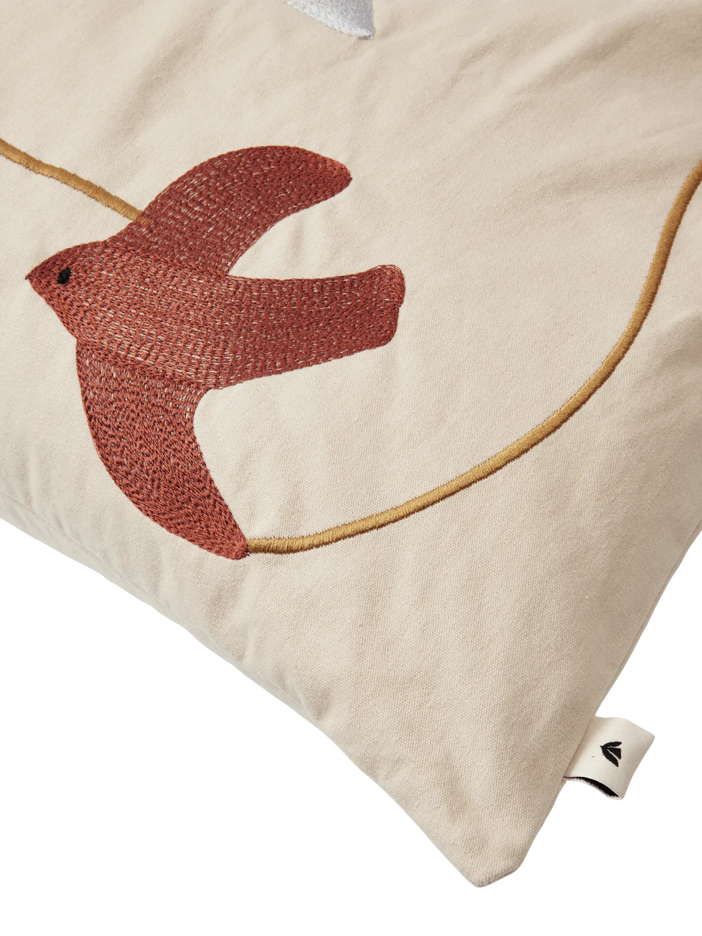 Federa Swif bird embroided 40x60 cm, Multi Ferm Living