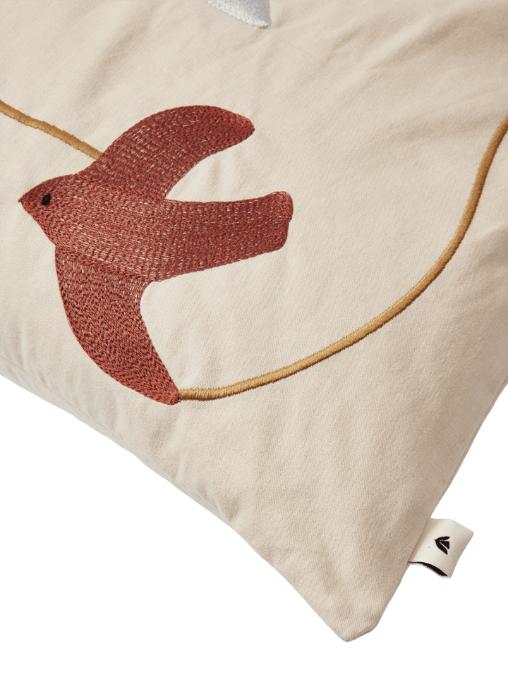 Federa Swif bird embroided 40x60 cm, Multi Ferm Living