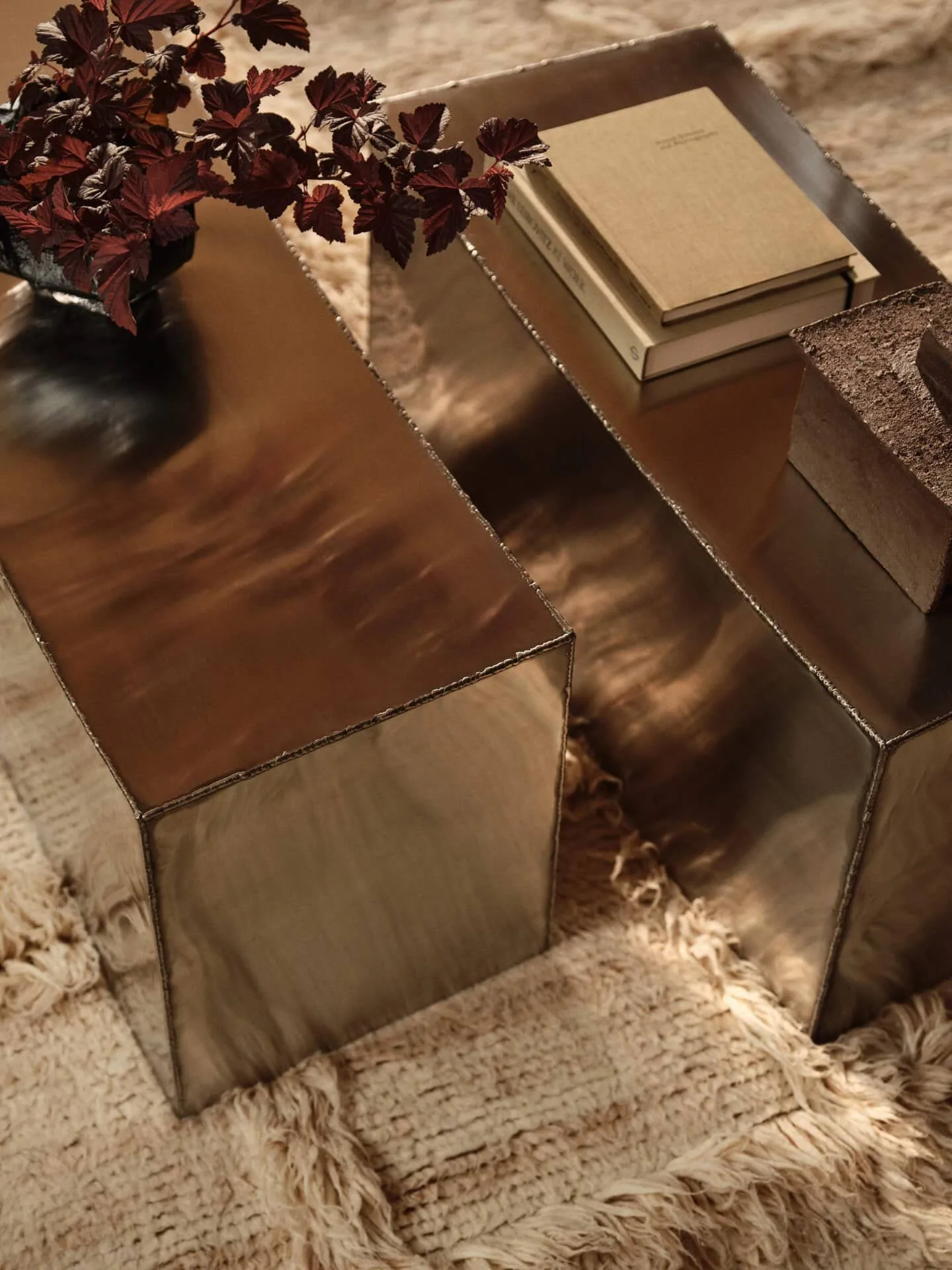 Ferra tavolino da salotto 2 pezzi, Acciaio inox Ferm Living
