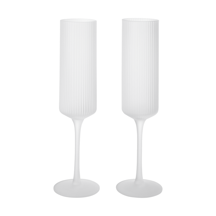 Flute da champagne Ripple 15 cl confezione da 2 - Frosted - Ferm Living