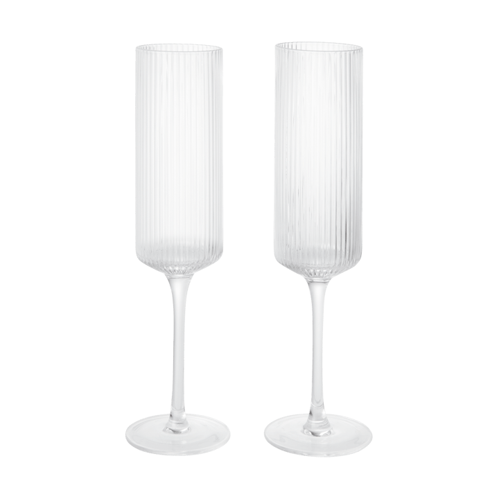 Flute da champagne Ripple 15 cl confezione da 2 - Trasparente - Ferm Living