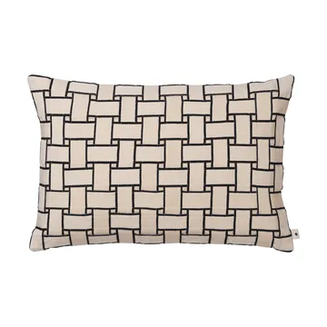 Fodera per cuscino Lattice - Off-white-nero, 40x60 cm - Ferm Living