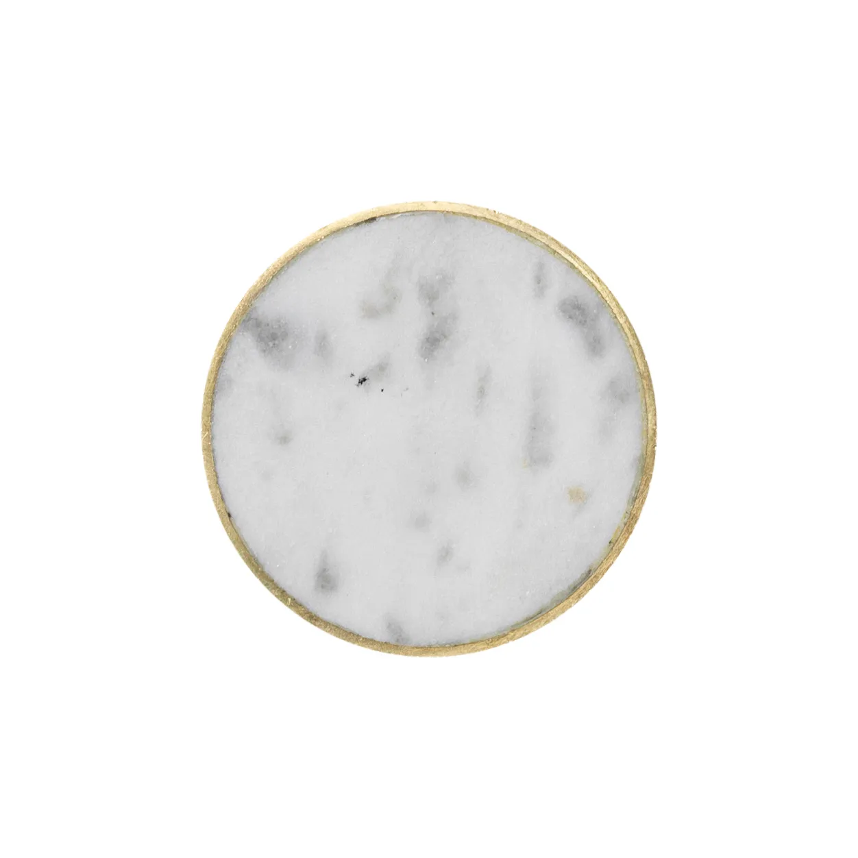 Gancio Stone grnde, marmo bianco - ottone  Ferm Living