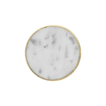 Gancio Stone grnde - marmo bianco - ottone  - Ferm Living