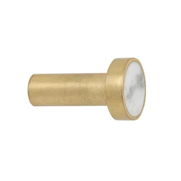 Gancio Stone piccolo - marmo bianco - ottone  - Ferm Living