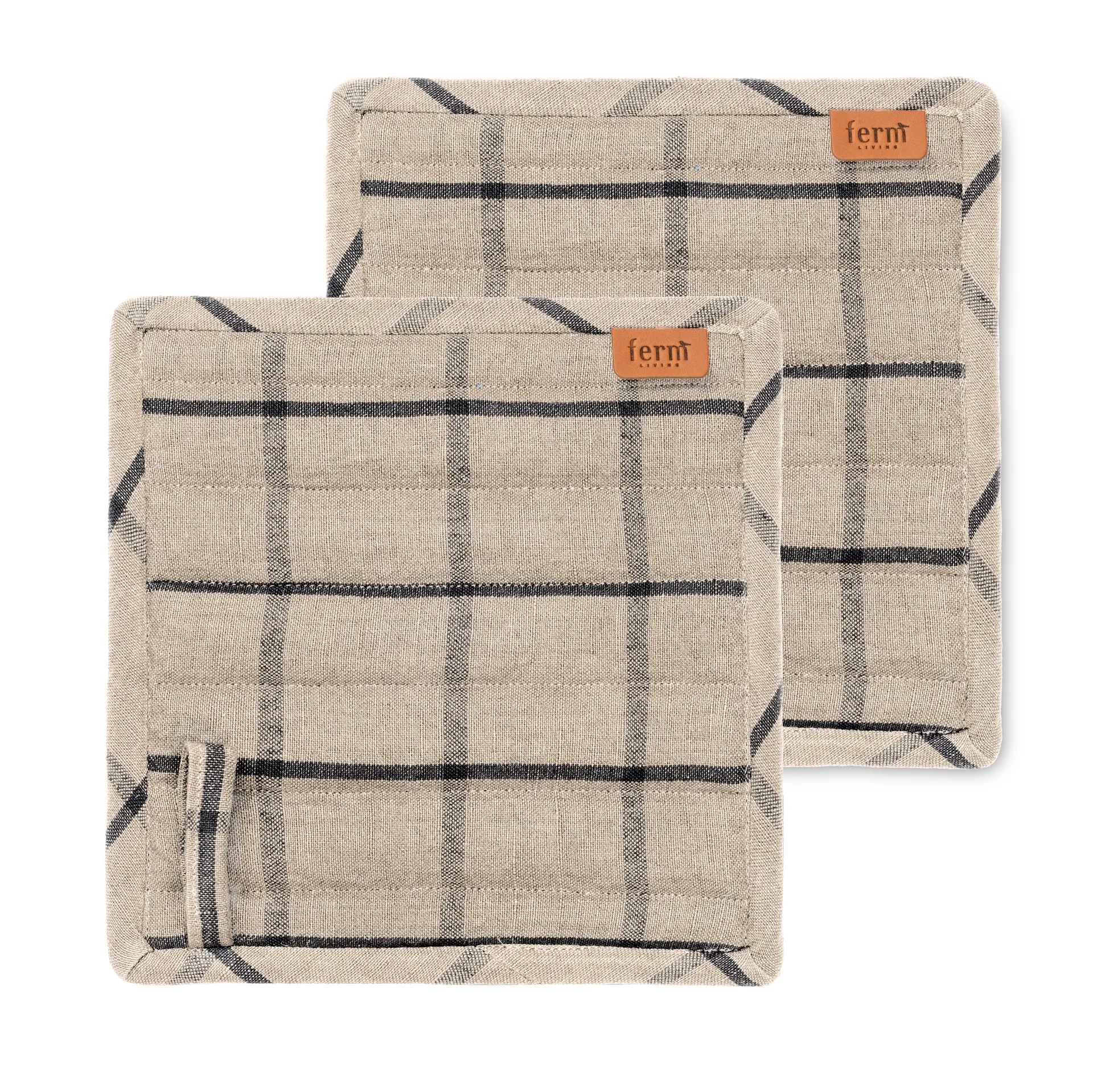 Guanti da forno Hale confezione da 2 , sand-black Ferm Living