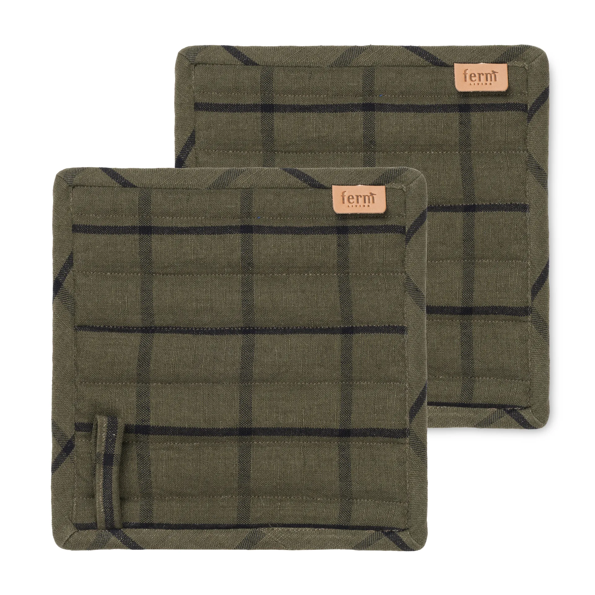 Guanti da forno Hale confezione da 2 , verde-nero Ferm Living