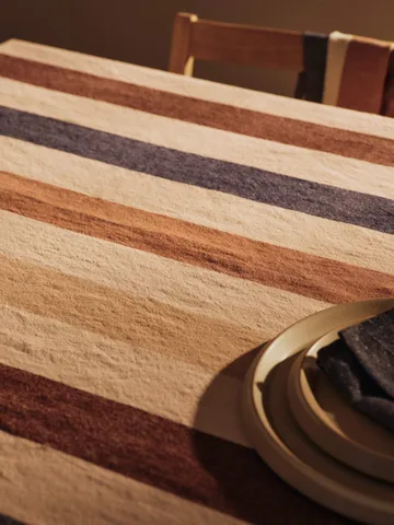 Hale tovaglia - Cashmere-mocha-indigo blue, 150x240 cm - Ferm Living