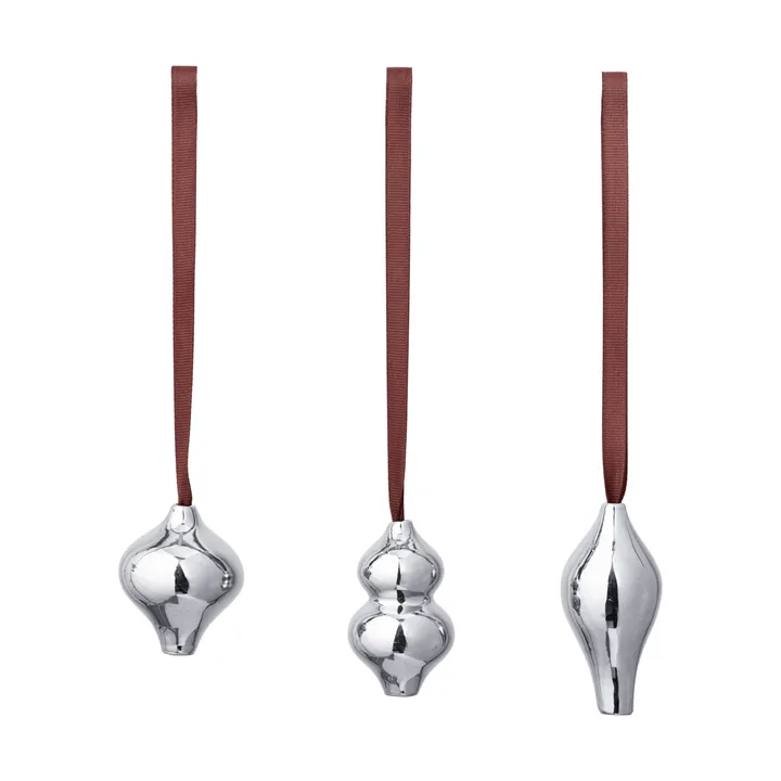 Komo pendenti decorativi, 3 pezzi - Argento - Ferm Living