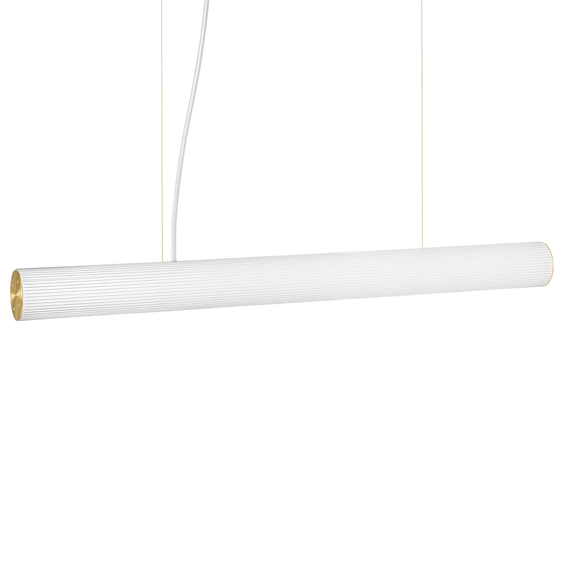 Lampada a sospensione Vuelta 100 cm, Bianco - ottone Ferm Living