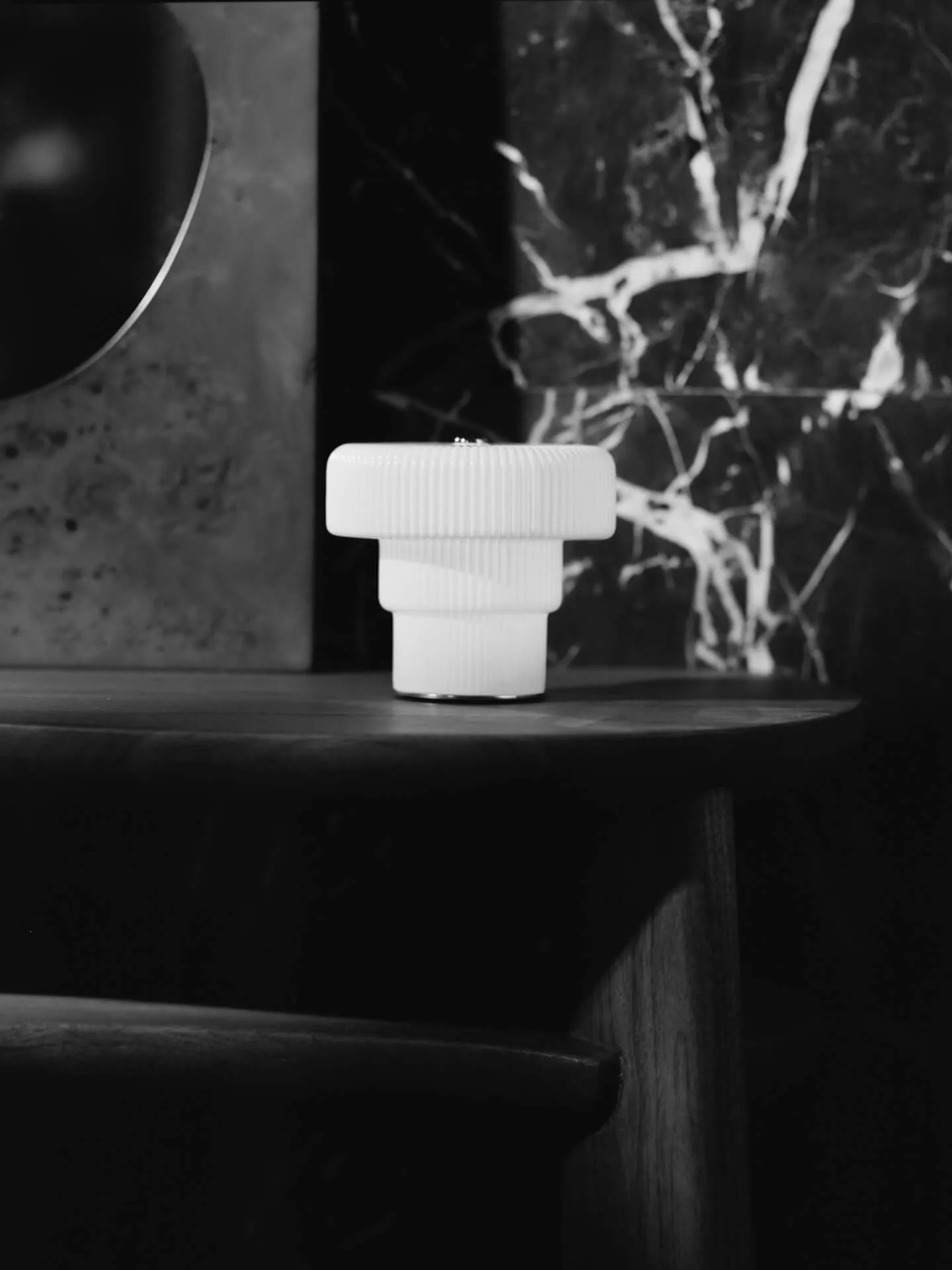 Lampada da tavolo Ripple portatile 10 cm, White Ferm Living