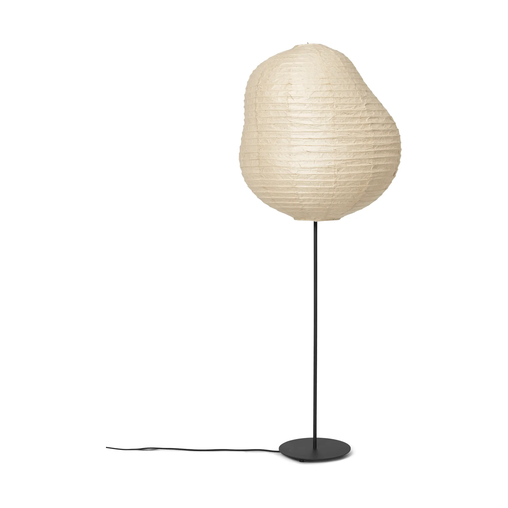 Lampada da terra Kurbis high, Natural-black Ferm Living