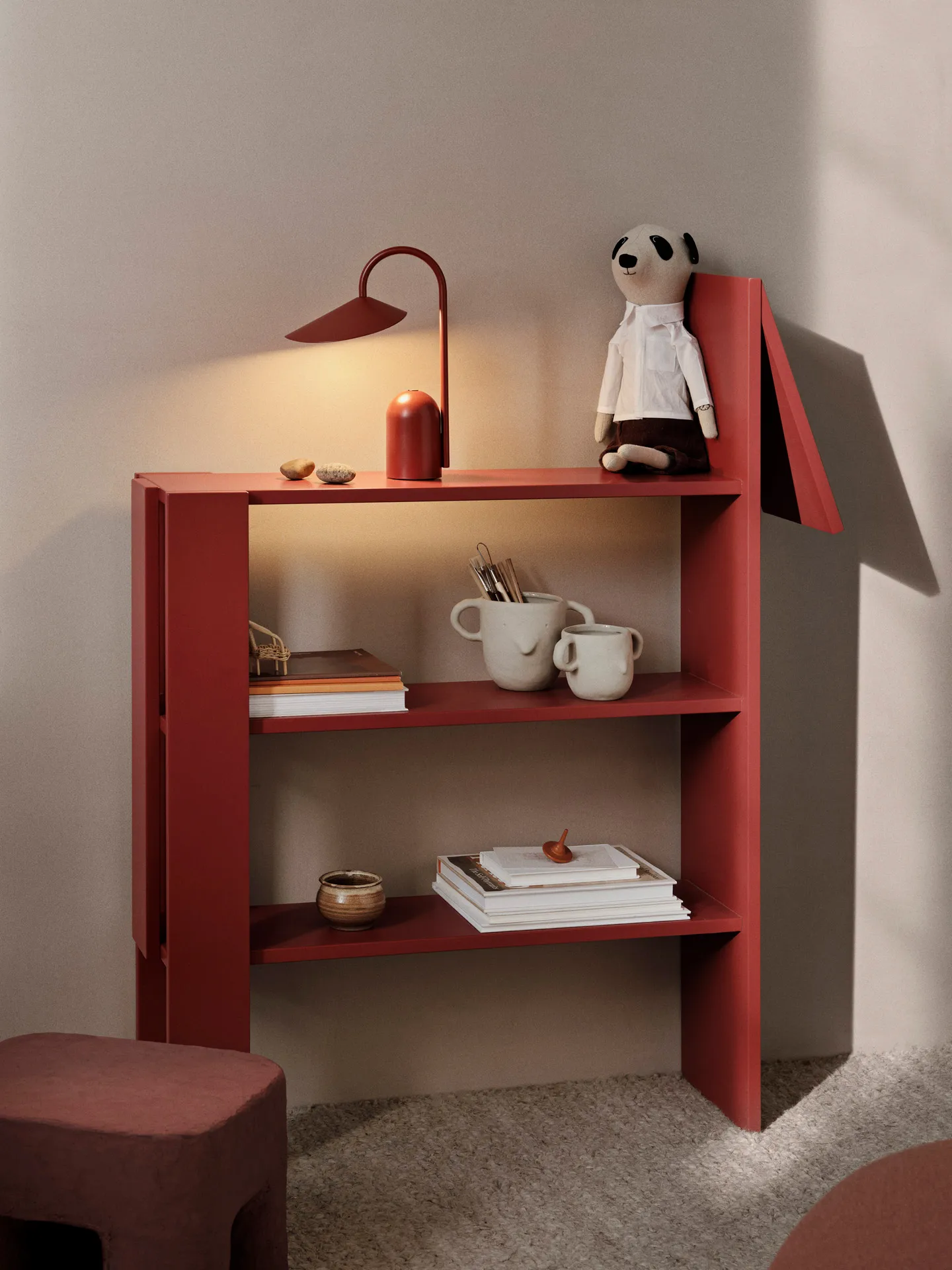 Libreria Horse 91x111 cm, Poppy Red Ferm Living
