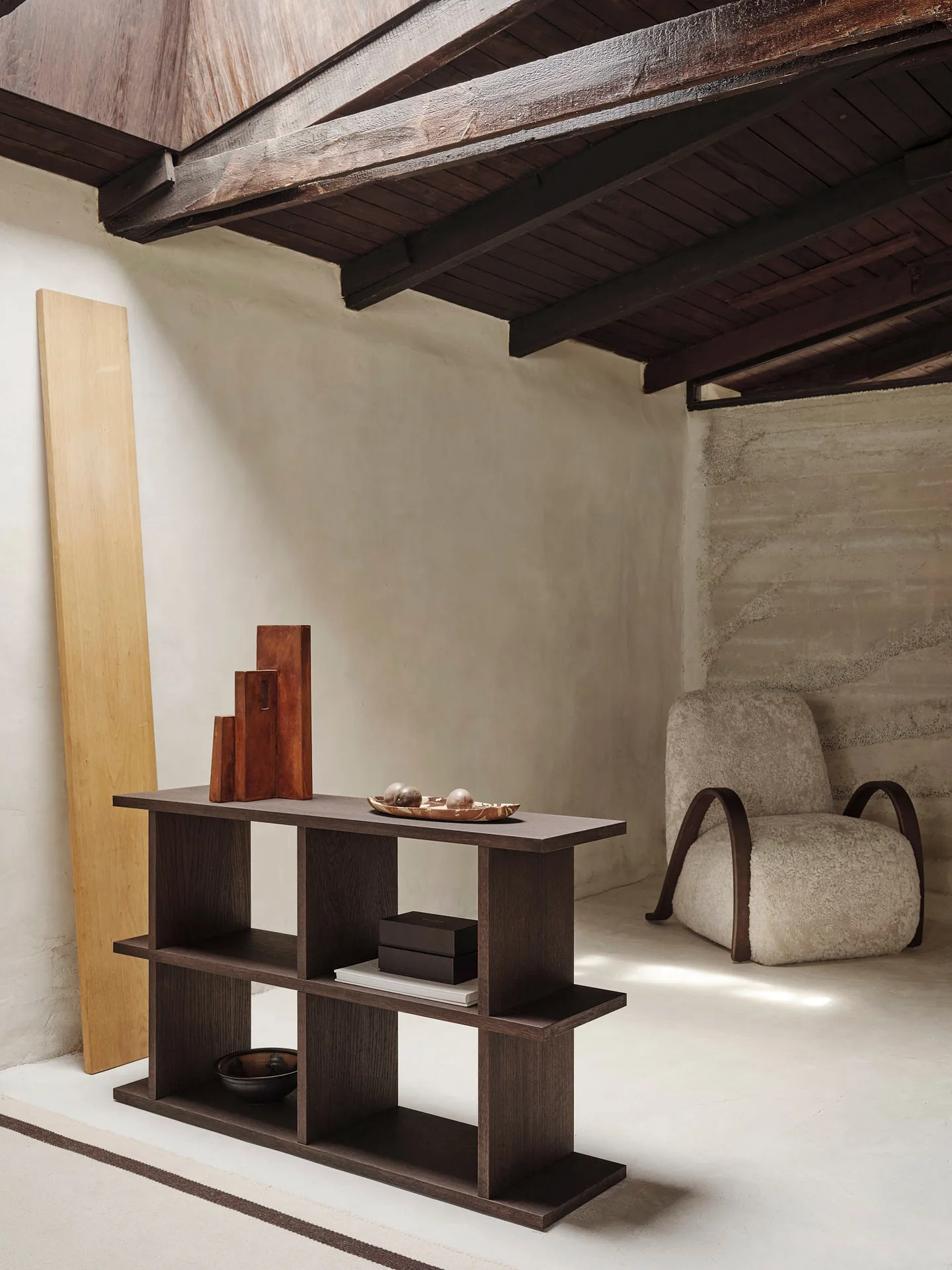 Libreria Kona 2x2, Dark stained Ferm Living