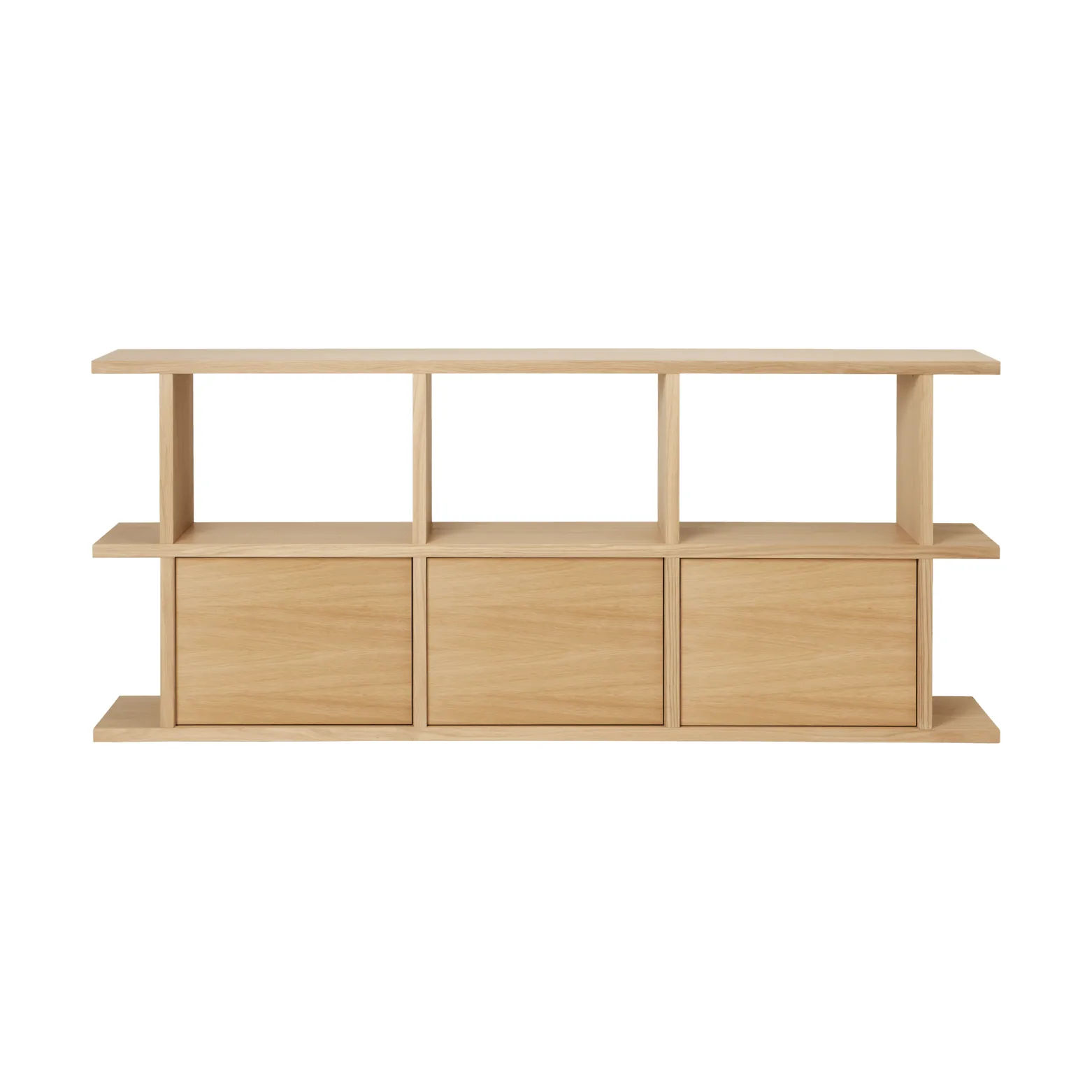 Libreria Kona 3x2, Rovere naturale, incl. 3 inserti per armadio Ferm Living