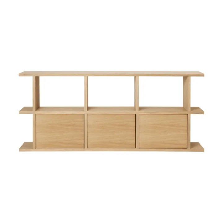 Libreria Kona 3x2 - Rovere naturale, incl. 3 inserti per armadio - Ferm Living