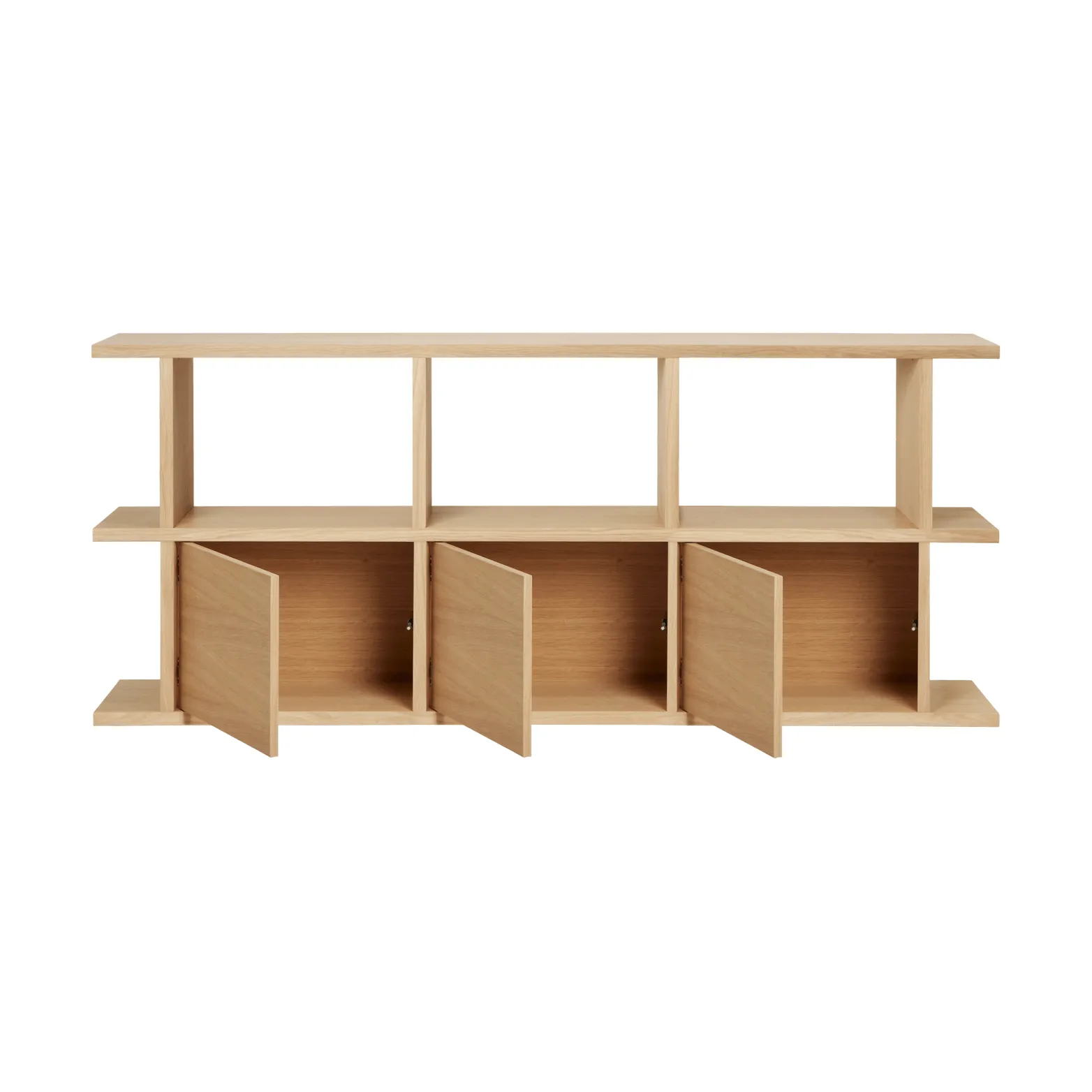 Libreria Kona 3x2, Rovere naturale, incl. 3 inserti per armadio Ferm Living