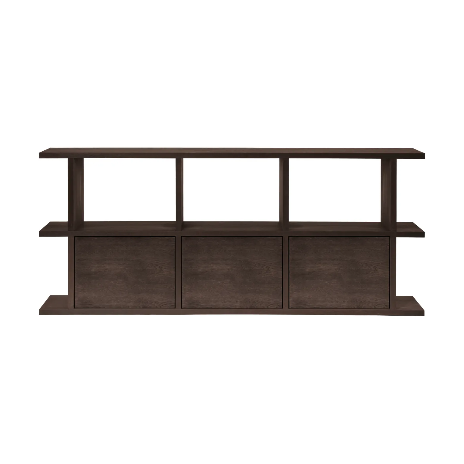 Libreria Kona 3x2, Scuro mordenzato, incl. 3 inserti per armadio Ferm Living