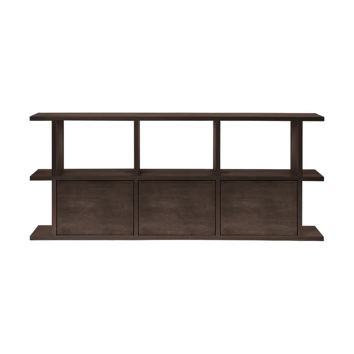 Libreria Kona 3x2 - Scuro mordenzato, incl. 3 inserti per armadio - Ferm Living