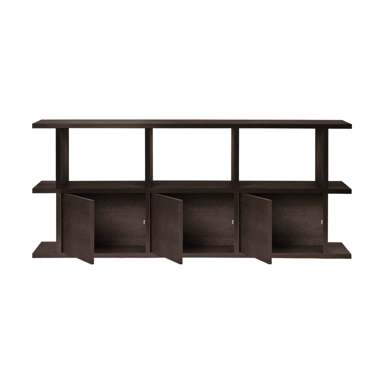 Libreria Kona 3x2, Scuro mordenzato, incl. 3 inserti per armadio Ferm Living