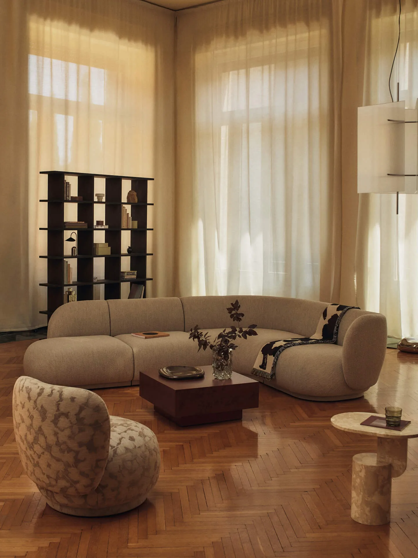 Libreria Kona 3x6, Dark Stained Ferm Living