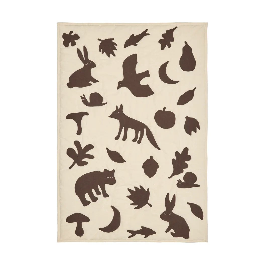 Lunden coperta, Off-white-dark chocolate, 80x110 cm Ferm Living