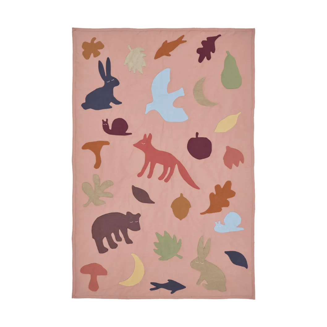 Lunden coperta, Rose-multi, 80x110 cm Ferm Living
