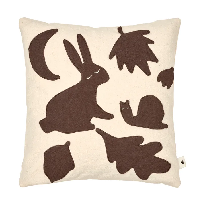 Lunden cuscino - Off-white-dark chocolate, 30x30 cm - Ferm Living