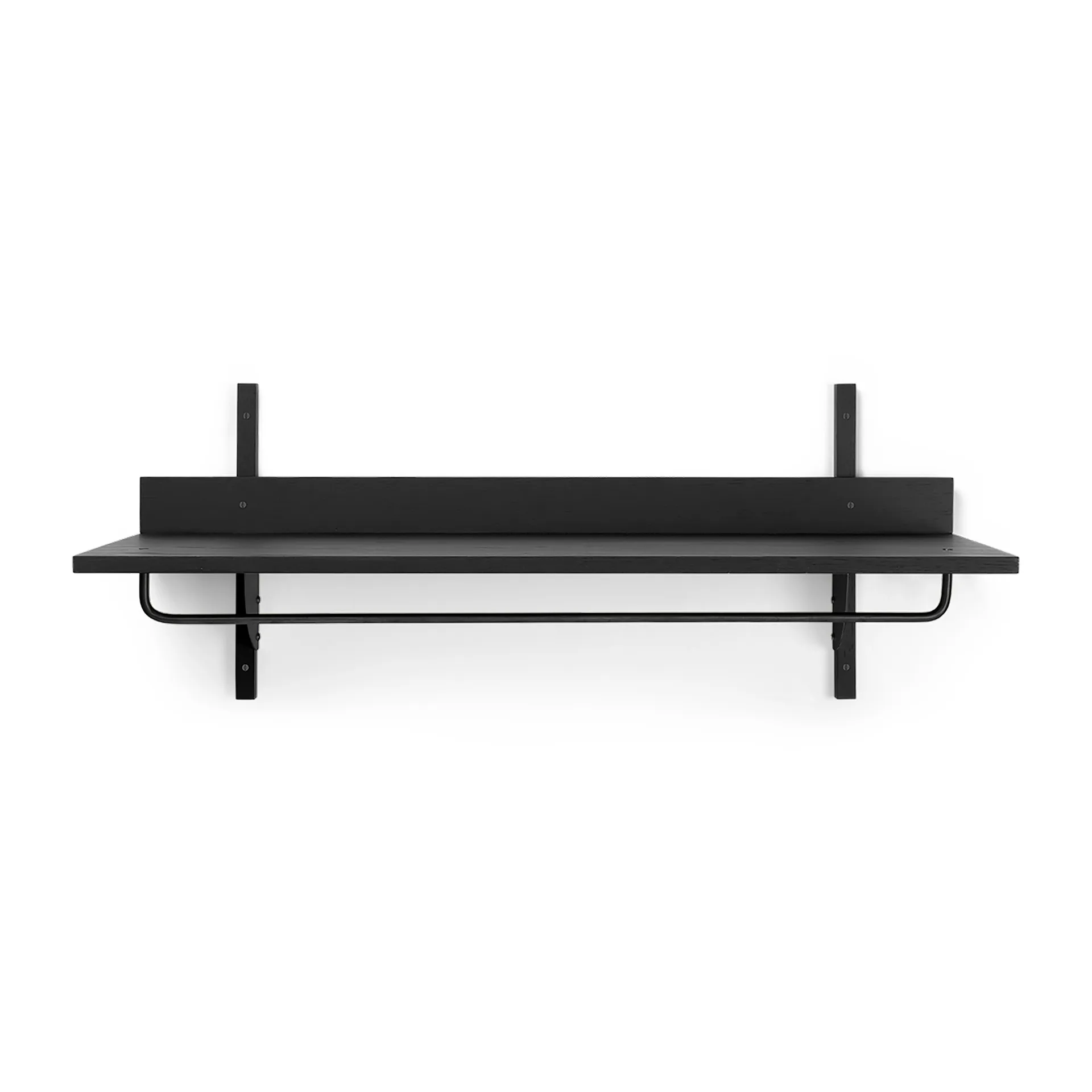 Mensola con asta appendiabiti Sector 37x87 cm, frassino nero-ottone nero Ferm Living
