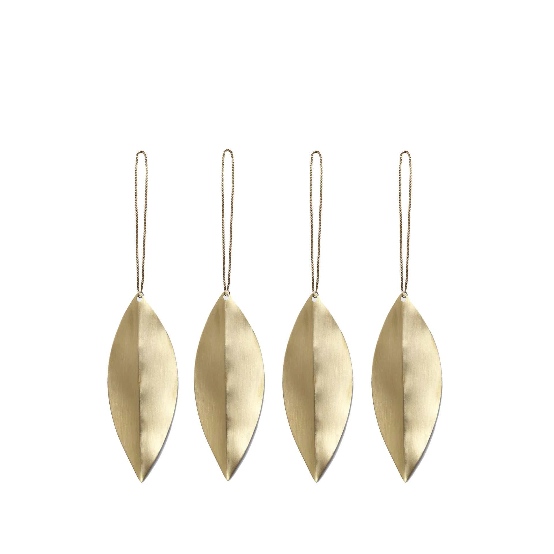 Ornamenti per l'albero di Natale Leaf Brass, Confezione da 4 Ferm Living