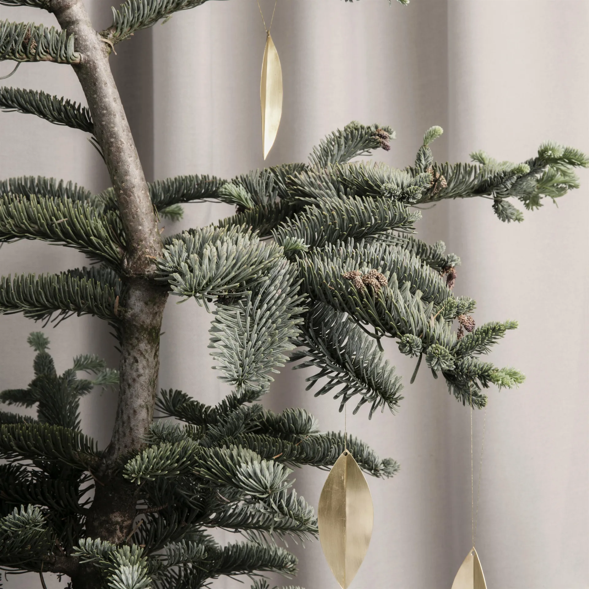 Ornamenti per l'albero di Natale Leaf Brass, Confezione da 4 Ferm Living