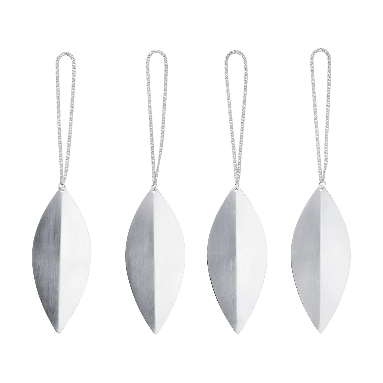 Ornamenti per l'albero di Natale Leaf, Silver, set da 4 Ferm Living