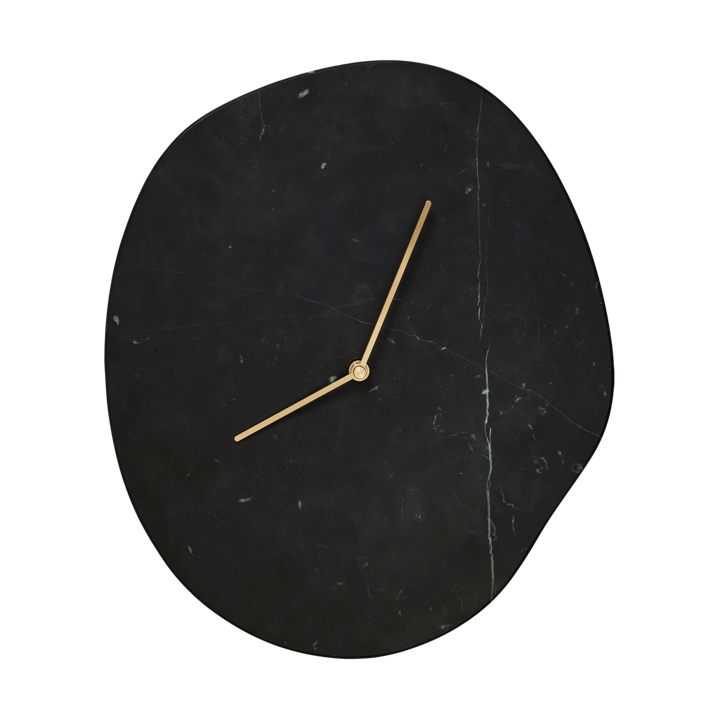 Orologio da parete Melt 28x33 cm - Black marble - Ferm Living