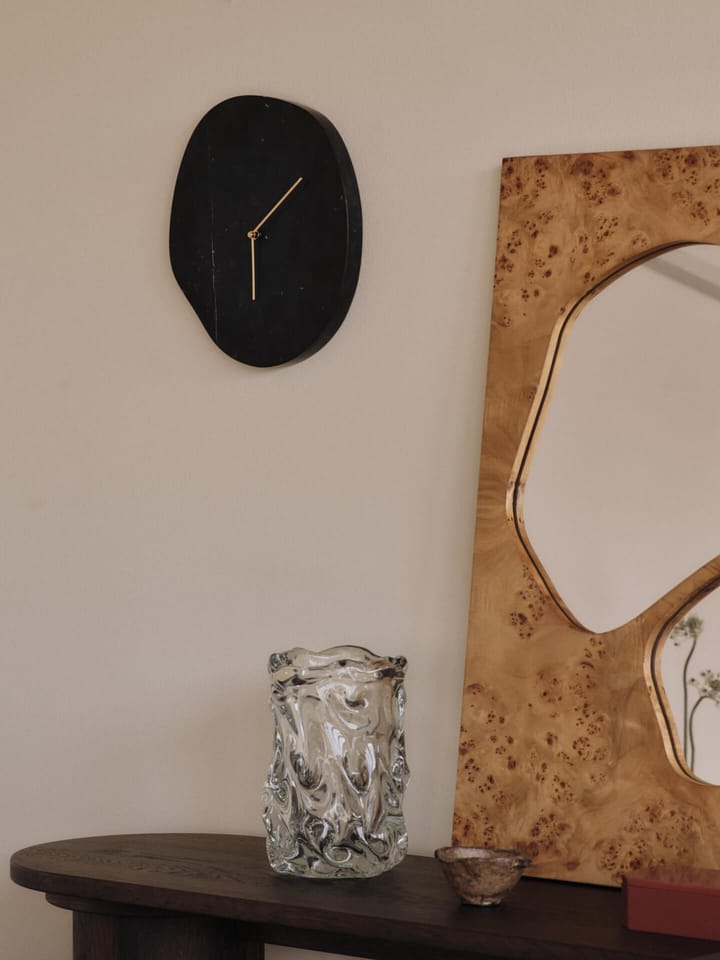 Orologio da parete Melt 28x33 cm, Black marble Ferm Living
