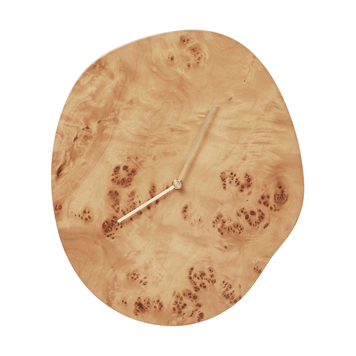 Orologio da parete Melt 28x33 cm - Natural burl - Ferm Living