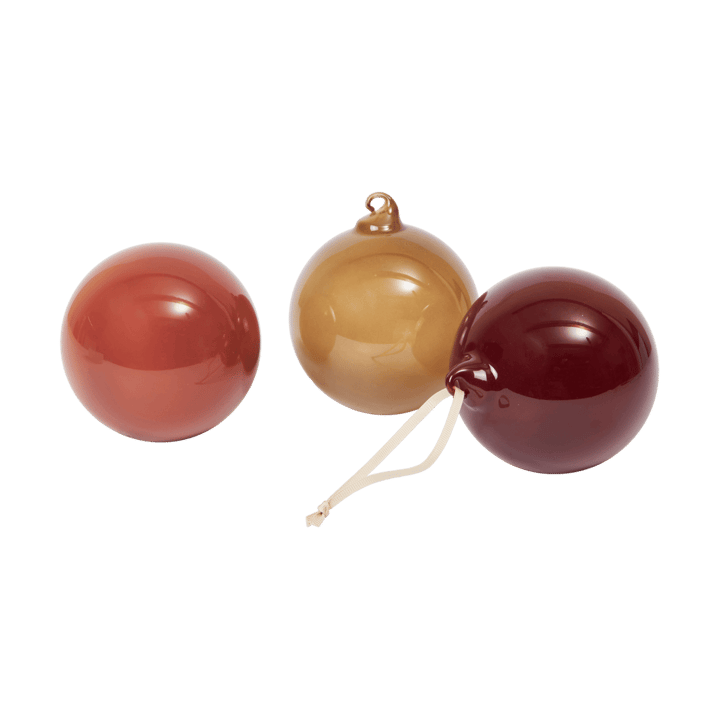 Pallina di vetro Natalizia L Ø10 cm 3 pezzi - Roseate Opaco - Ferm Living