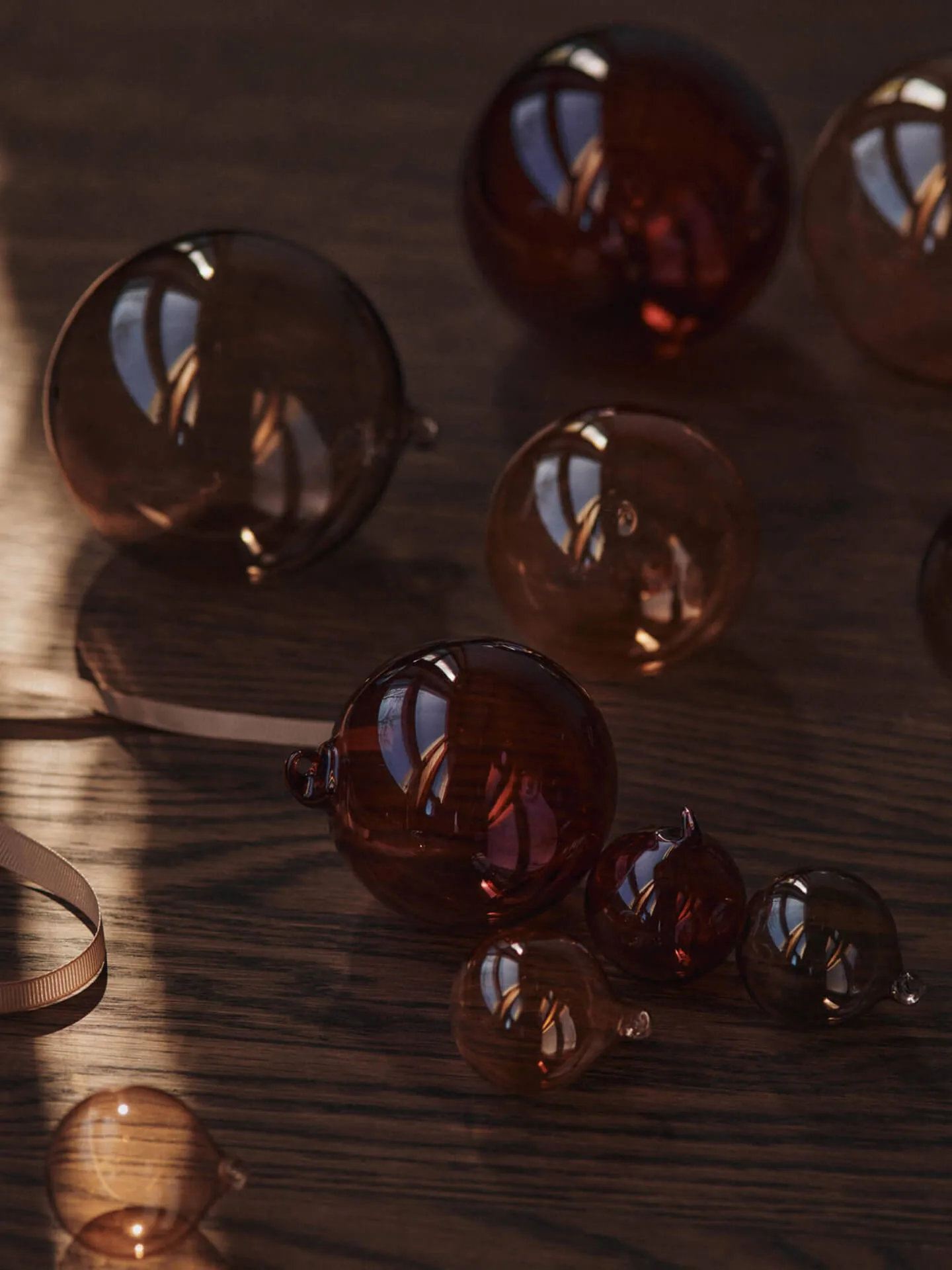 Pallina di vetro Natalizia L Ø10 cm 3 pezzi, Roseate Translucent Ferm Living