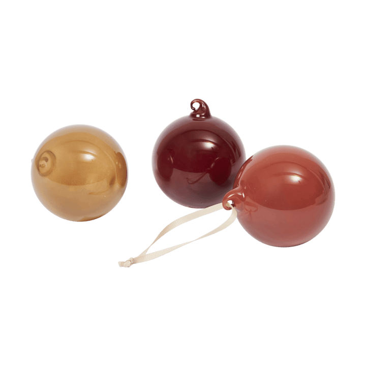 Pallina di vetro Natalizia M Ø8 cm 3 pezzi - Roseate Opaco - Ferm Living