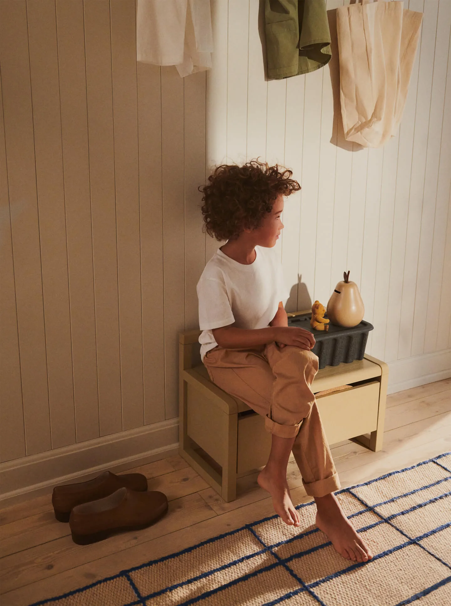 Panca contenitore Little architect, Cashmere, 60x30x41,2 cm Ferm Living